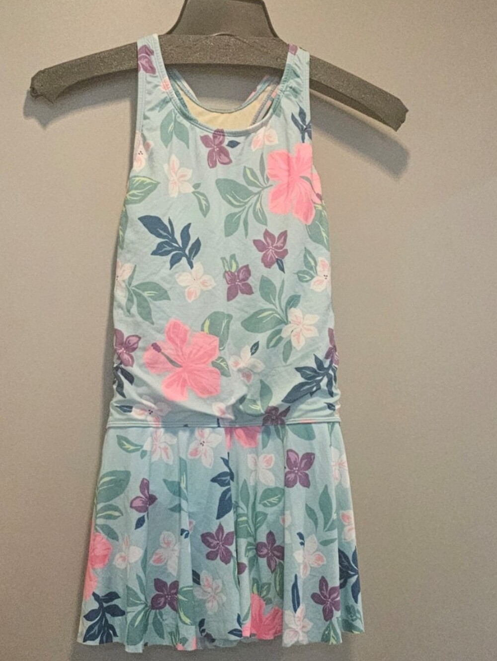 Floral Print Tankini Swim Dress
